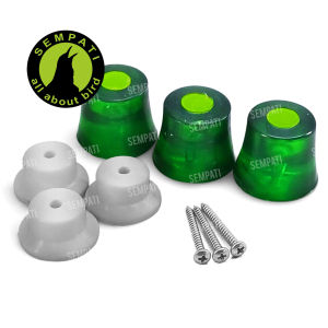 SEMPATI Kaki Double Karet Super Tebal Anti Pecah Kaki Tebok Sangkar Kandang Burung Lovebird Murai Pleci Branjangan Bulat Aksesories Variasi Sangkar KTBK2