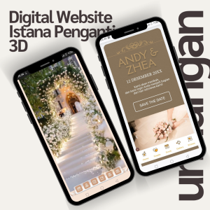 Undangan Digital Website Pernikahan Animasi 3D Istana Pengantin Wedding Video Motion Link Wa Premium