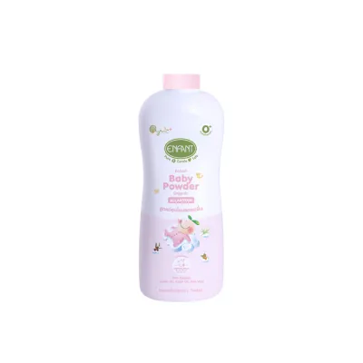 แป้ง Enfant สูตรใหม่ ENFANT BABY POWDER ORGANIC ALLANTOIN สีชมพู 160กรัม