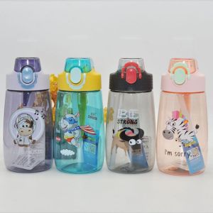Botol Minum Anak Karakter Lucu Tali Sedotan 0877 480 ml