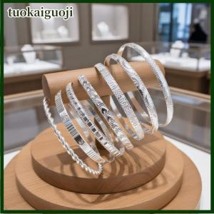 tuokaiguoji 7 cái bộ thời trang thanh lịch hình thoi trái tim Twist thiết kế mịn Vòng đeo tay thiết lập cho phụ nữ đồ trang sức accessries Quà Tặng