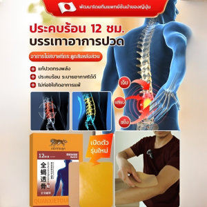 แผ่นแปะเอวสมุนไพรโบราณ 12 แผ่น บำบัดด้วยอุณหภูมิคงที่ ไม่มีส่วนผสมของยาแผนตะวันตก ขับไล่ความเย็นและลดความชื้นในผู้สูงอายุและวัยกลางคน แผ่นแปะรักษาอาการปวดหลังแบบพกพา