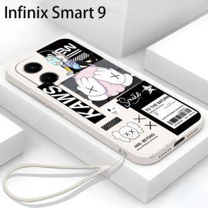 4in1 For Infinix Smart 9 phone case Trendy Brand Cartoon Mechanical case smart 9 Full screen covered tempered glass film Camera lens film back film