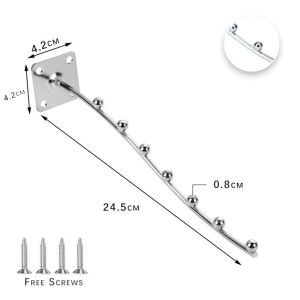 5.7.9 304 Stiniess Steel Balls Wall Mount Hook For Wall Display Organizer Hanger Rack  With Screws