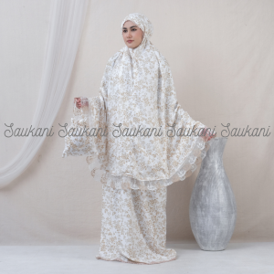 SAUKANI - Mukena Dewasa Katun Foil Premium Glitter Mewah Cantik