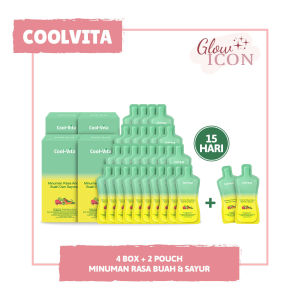 [Paket Ideal 15 Hari - 30 Pouch] Coolvita Minuman Fiber Detox dengan Enzim Pendamping Diet Pelangsing Badan Rasa Ekstrak Buah dan Sayuran