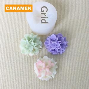 【CANAMEK】 Hydrangea Flower Silicone Mold DIY Aromatherapy Candle Gypsum Resin Clay Mold Kitchen Baking Cake Decoration Flower Mold