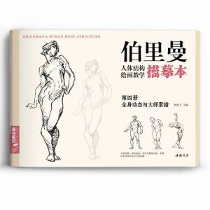 4pc Bridgman Human Body Structure Painting Tutorial Character Structure Drawing Sketchbook Human Head Torso Dynamic Practice Book4册伯里曼人体结构教学描摹本 伯里曼素描速写绘画临摹本 速写人物结构练习册 典全集