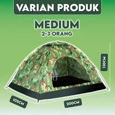 Tenda camping 4 orang parasut dome alat outdoor indoor camo tahan air