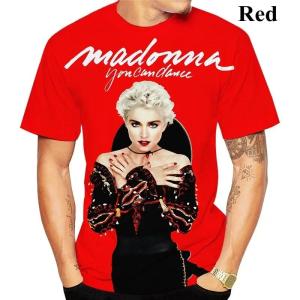 [Local Stock] VCC Summers New Fashion: Singer Graduated Actress Madonna 3D T-shirt Top Mens Clothing Casual Sleeves Breathable and Fresh