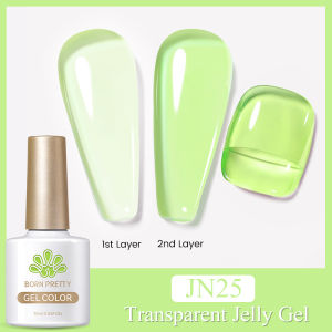 BORN PRETTY 10ml Jelly Nude Gel Nail Art Polish Translucent Semi Permanent Soak Off UV LED Gel Varnish Nail UV Gel Polish Complete Set