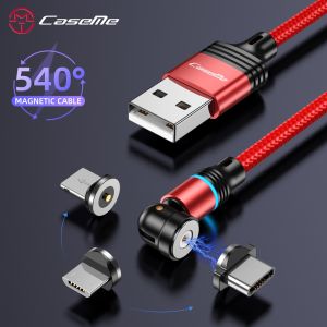 Metal Magnetic 5A Fast Charging 2 in 1 USB Cable 540° adjustable Elbow Charger Cord Wires Micrharge