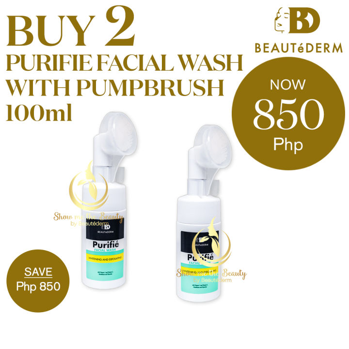 Beautederm Facial Wash and Facial Wash with Pump Brush PURIFIE PUMP