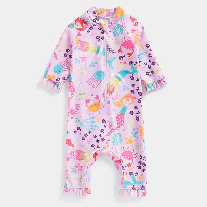 Mothercare Baby Girl Swimwear Mermaid All Over Print Sunsafe Lazada