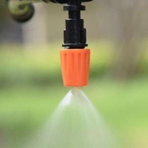เซ็ต หัวพ่นหมอก รดน้ำ (หัวส้ม) ปรับขนาดสเปรย์ได้  พร้อมข้อต่อ 3 ทาง ใช้กับท่อน้ำไมโคร 4/7 มม Mist Nozzle 4/7 + Tee Joint Best Price