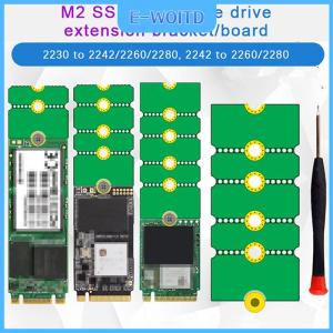 【E-WOITD】 NGFF M.2การ์ดอะแดปเตอร์ SSD 2242เป็น2280 2230เพื่อ2280การ์ดอะแดปเตอร์การขยายการ์ดไรเซอร์การ์ดแปลงการ์ด