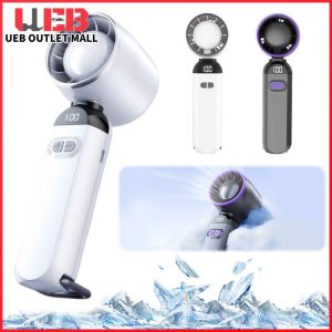 Portable Handheld Electric Fan with Digital Display Adjustable Cooling Speed for Home and Office Use