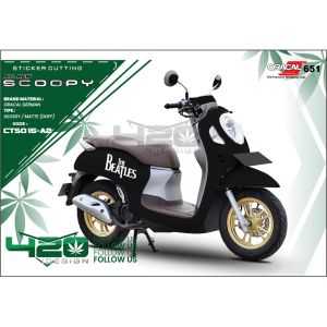 Cutting Stiker Striping Motor Scoopy Tahun 2020 - List Body Stiker Font Viral - Striping Stiker Scoopy Desain Premium - CTS - 420 Design
