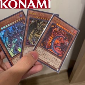 Combo 3 kas bài yugioh chính hãng Konami tiếng nhật hiệu ứng cầu vòng Bộ 3 tam đại ác thần Real Card 1458 D6 4