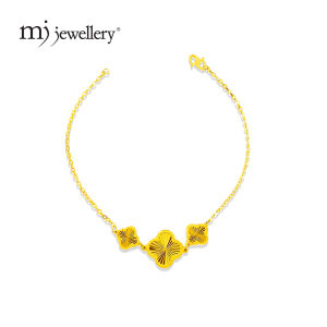 MJ Jewellery 375/9K Gold Clover Leaf Bracelet T173B