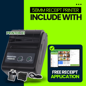 MPT-Thermal Resit 58mm Printer Bluetooth Wireless Printer 4D Resit Topup Solfpin Resit Bluetoorh Printer Bluetooth Thermal Printer 4D Receipt Printer/ios Andoird Receipt Printer SRS 69 Topup Payhere POS