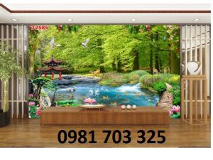 Gạch tranh 3D cảnh làng quê