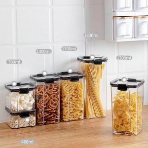 shanshop888 Transparent Grain Food Fresh Box Jar Storage Container Storage Box 1300ml