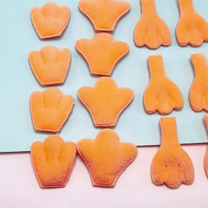 Tóc Tự làm Clip vịt bằng vải nhung lông chân kẹp tóc đáng yêu handmade lông kẹp tóc kiểu tóc phụ kiện