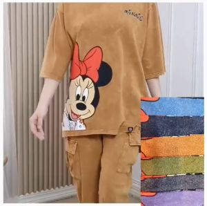 setelan oversize wanita terbaru / set 2 in 1 wanita kasual / setelan motif kartun terbaru / seq6