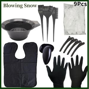 Blowing 5 7 9Pcs Hair Coloring Kits Home Salon Hair Dyeing Comb Hair Bowl Coloring Brush Cream Earcap Clips Cape Hair Styling Tool