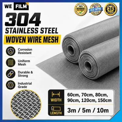304 Stainless Steel Mesh Jaring Kawat Nyamuk Mosquito Net Window Screen Anti Mosquito Anti Rat Proof Durable Wire Mesh for Home