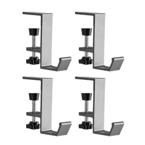Kirilgu Set of 4 Removable Desk Hook No Adhesive Needed for Easy Installation and Functional Use in Homes or Office Z1H5K