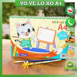 Sổ vẽ A4 / Vở vẽ lò xo Sunpaper/ hàng chất lượng đảm bảo