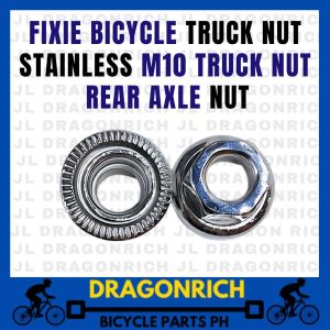 Bicycle Track Nut for Fixie Bike Stainless Rear Axle Nut Flange Type Size M10