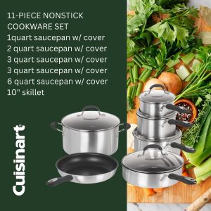 Cuisnart 55-11BSC 11-Piece Advantage Nonstick  Cookware Set