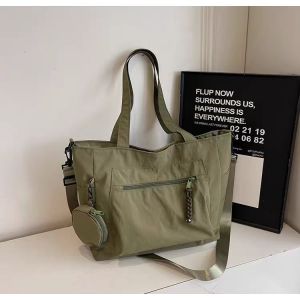 Crossbody Bag Lightweight Shopping Bag Nylon Commuter Waterproof and Anti-dirty Sense of Style