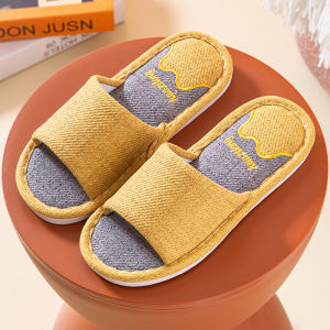 Japanese Linen Cotton slippers for men and women indoor cotton slipper non-slip home slippers couple slippers