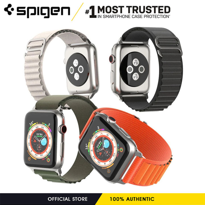 Spigen Alpine Loop Nylon Strap for Apple Watch Ultra 49mm 45mm 44mm 41mm  40mm 38mm Band Replacement Sport Braided Woven Adjustable Watchband for  iWatch Series 8 7 6 5 4 3 SE 2