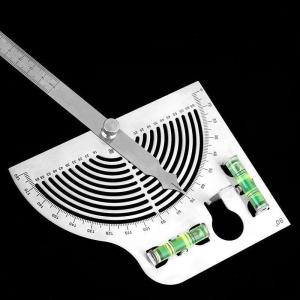 High-precision angle woodworking protractor measurement universal tool stainless steel adjustable bridge artifact multif