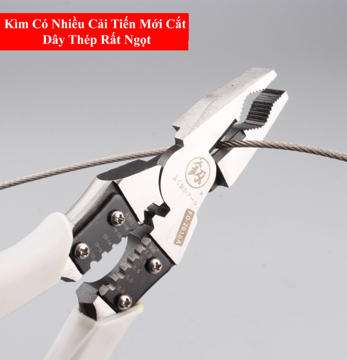 Kìm Điện 9 Trong 1 Đa Năng, Dụng Cụ Cắt Tước Dây Điện, Kẹp giữ và xoắn ...