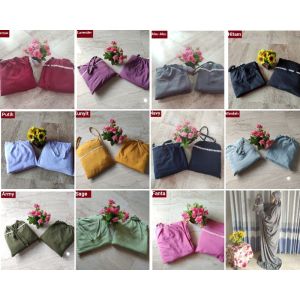 Mukena Terusan Dewasa Bahan Katun Polino Warna Wardah Motif Bordir Tabur Seribu Bunga Sakura Daun