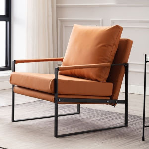 UrbanSpace SG- Nordic Sofa Chair Lazy Sofa Italian Recliner Sofa Light Luxury Lounge Chair Iron Art Simple Balcony Chair