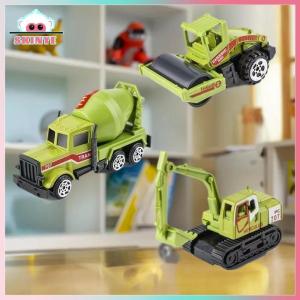 Skinye [Ready Stock] Kawayi Cute 6pcs set Educational Toys Alloy Plastic Engineering Truck Car Construction Model Vehicle Loader Tractor Excavator For Kid Gifts