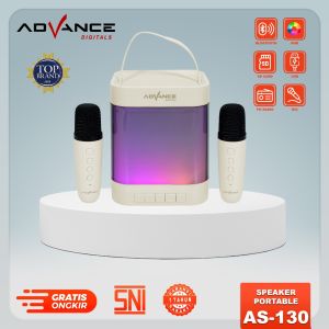 Advance Speaker AS-130 Speaker Portable Karaoke Bluetooth Free 2 Mic