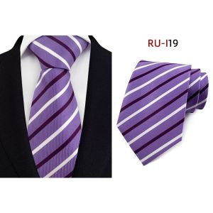 Luxury 8CM Mens Ties Striped Stripes Formal Classic Dress Gravata Corbatas Business Necktie Fashion Jacquard Woven Neck Ties for Men Groom Wedding Party Neckwear Tie