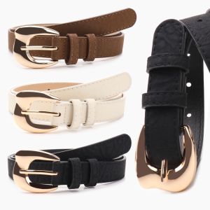LETIGO Pin Buckle Closure Women Waist Belt Minimalist Gold Alloy Buckle PU Leather Belt Simple All-match Fashion Ladies Belt For Women