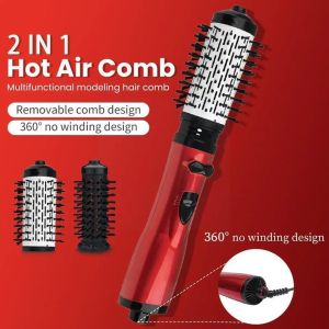 Multifungsi 2in1 Hair Dryer dan Curler Putar Anti-Kembung dengan Bantalan Tahan Panas