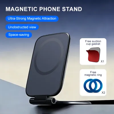 แบบแม่เหล็ก ปรับได้อย่างอิสระ 360องศา ที่วางโทรศัพท์ในรถยนต์ พกพาสะดวก ขาตั้งมือถือพกพาขนาดเล็ก สําหรับ Ios Samsung Xiaomi ขาตั้งโทรศัพท์ดูดสูญญากาศดูดสูญญากาศไม่มีร่องรอย