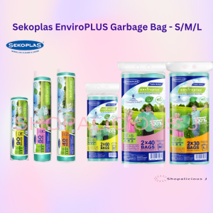 SEKOPLAS Enviroplus HDPE Photodegrable Green Garbage Bag / Rubbish Bag / Plastic Bag - Multiple Sizes - S/M/L
