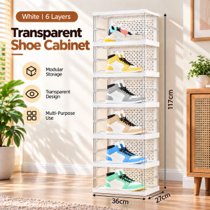 Next Day 3-6 Layers Foldable Shoe Box Transparent Shoe Rack Cabinet Home Stackable Bag Storage Box